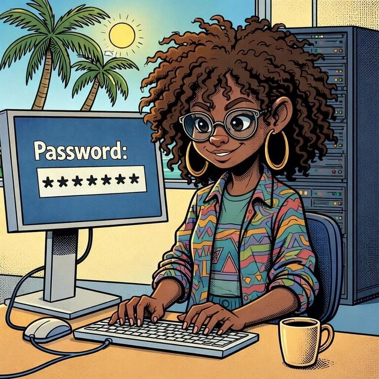 Manzèl tape son mot de passe